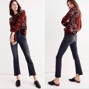 Madewell Cali Demi-Boot Jeans Asymmetrical Hem